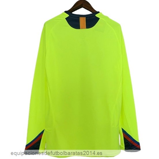 Nuevo 2ª Manga Larga Barcelona Retro 2005 2006 Amarillo Baratas